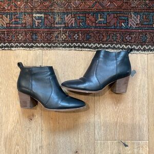 Madewell Black Leather Ankle Booties